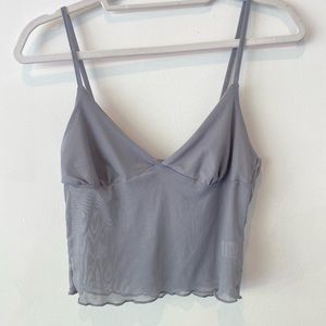 Grey Crop Top